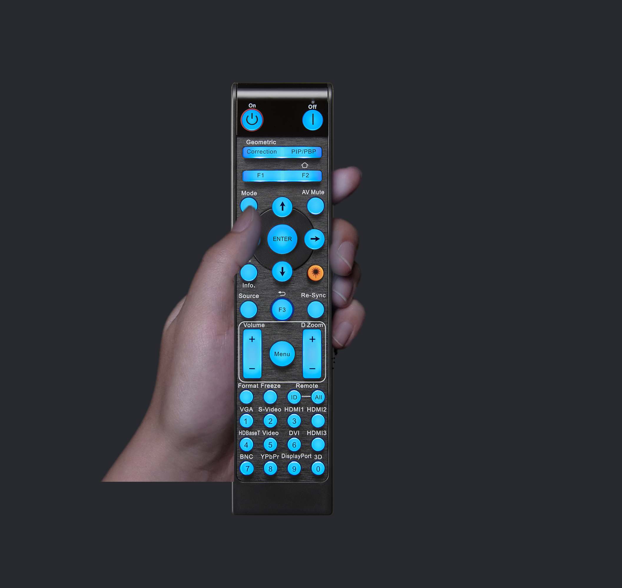 Backlit remote